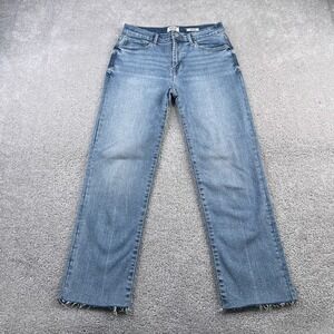 Kensie Jeans Womens 6 / 28 Blue Slim Straight‎ Fray Hem Vintage Luxe Denim